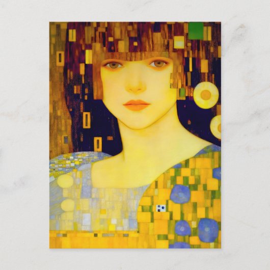 Goldene Lady of ART NOUVEAU Postkarte (Vorderseite)