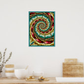 Goldene Lametta-Spirale Poster (Küche)