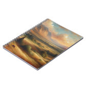 Goldene Landschaft Sonnenuntergang Notebook Notizblock (Linke Seite)