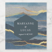 Goldene Landschaft Weinroute Mendrisiotto Weinetikett (Einzelnes Label)