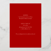 Goldene Langlebigkeit Geburtstagsfoil-Einladung (3 Folieneinladung (Rückseite)