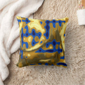 Goldene Lapislazuli-Farben Kissen (Decke)