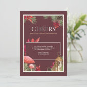 Goldene Laterne Einladung (Stehend Vorderseite)