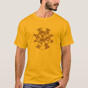 Goldene Lautsprecher im Kreis T-Shirt