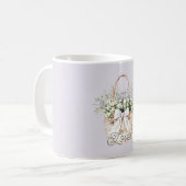 Goldene Lavendel-Blumenliebe Kaffeetasse (Vorderseite Links)