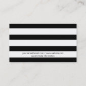 Goldene Leaf Kleider und Streifen Visitenkarte (Rückseite)