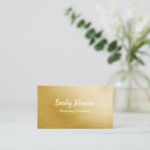 Goldene Leaf Style Solutions Business Card Visitenkarte (Stehend Vorderseite)