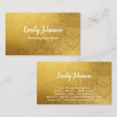Goldene Leaf Style Solutions Business Card Visitenkarte (Vorne/Hinten)
