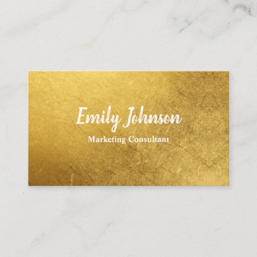 Goldene Leaf Style Solutions Business Card Visitenkarte (Vorderseite)