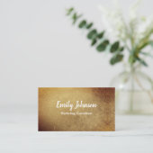 Goldene Leaf Style Solutions Business Card Visitenkarte (Stehend Vorderseite)