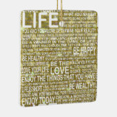 Goldene Leben-Verzierung Keramikornament (Rechts)