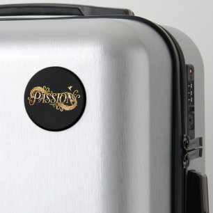 Goldene Leidenschaft – Luxus-Typografie Inspiriere Magnet