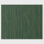 Goldene Leiterplatten-Geschenkpapier Geschenkpapier (Flach)