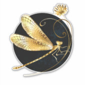 Goldene Libelle Aufkleber (Vorderseite)