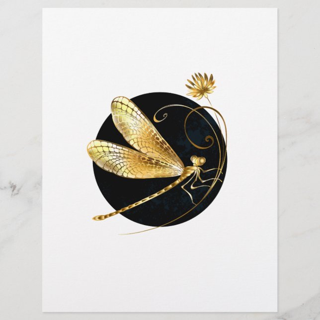Goldene Libelle Briefbogen (Vorderseite)