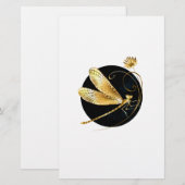 Goldene Libelle Briefpapier (Vorne/Hinten)