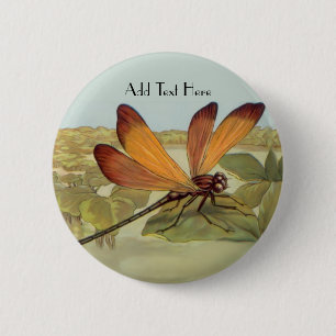 Goldene Libelle Button