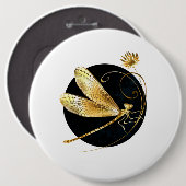 Goldene Libelle Button (Vorne & Hinten)