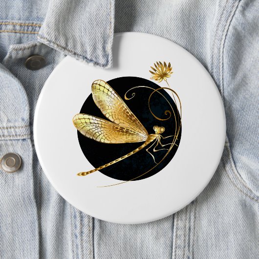 Goldene Libelle Button (Beispiel)
