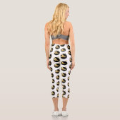 Goldene Libelle Capri Leggings (Rückseite)