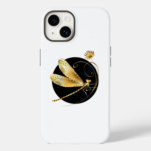 Goldene Libelle Case-Mate iPhone Hülle (Rückseite)