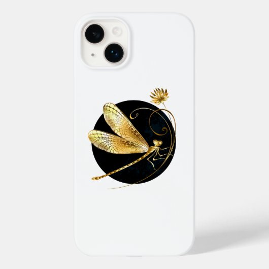 Goldene Libelle Case-Mate iPhone Hülle (Rückseite)