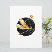 Goldene Libelle Feiertagskarte (Stehend Vorderseite)