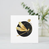 Goldene Libelle Feiertagskarte (Stehend Vorderseite)