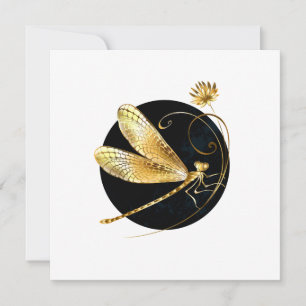 Goldene Libelle Feiertagskarte