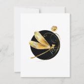 Goldene Libelle Feiertagskarte (Vorderseite)