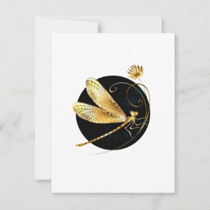 Goldene Libelle Feiertagskarte