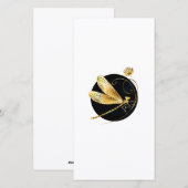 Goldene Libelle Feiertagskarte (Vorne/Hinten)