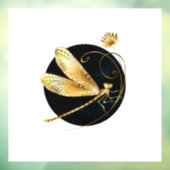 Goldene Libelle Fensteraufkleber (Blatt 3)