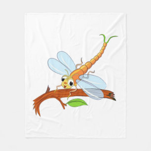 Goldene Libelle Fleecedecke