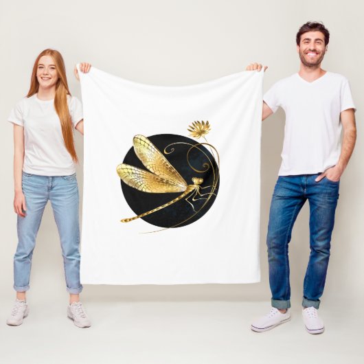 Goldene Libelle Fleecedecke (Beispiel)