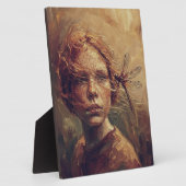 Goldene Libelle Flüstern – Warmer impressionistisc Fotoplatte (Seite)