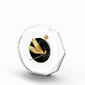 Goldene Libelle Fotoblock (Rechts)