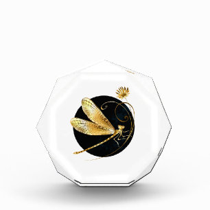 Goldene Libelle Fotoblock