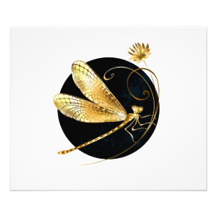 Goldene Libelle Fotodruck