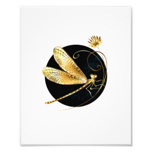 Goldene Libelle Fotodruck