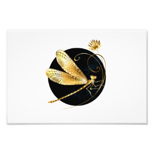 Goldene Libelle Fotodruck