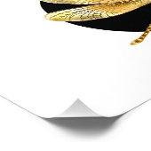 Goldene Libelle Fotodruck (Ecke)