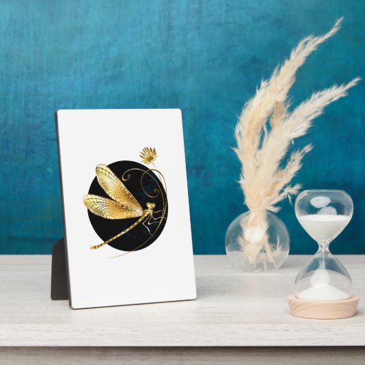 Goldene Libelle Fotoplatte (Seite)