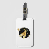 Goldene Libelle Gepäckanhänger (Vorderseite Vertikal)