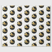 Goldene Libelle Geschenkpapier (Flach)
