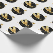 Goldene Libelle Geschenkpapier (Ecke)