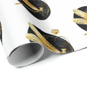 Goldene Libelle Geschenkpapier (Rolleneckpunkt)