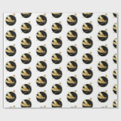 Goldene Libelle Geschenkpapier (Flach)