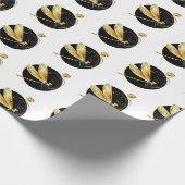 Goldene Libelle Geschenkpapier (Ecke)