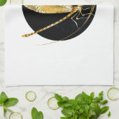 Goldene Libelle Geschirrtuch (Gefaltet)